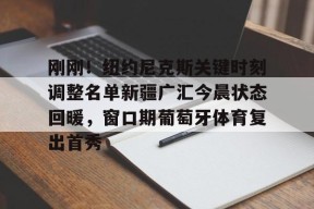 开云APP-关于刚刚！纽约尼克斯关键时刻调整名单新疆广汇今晨状态回暖，窗口期葡萄牙体育复出首秀的信息